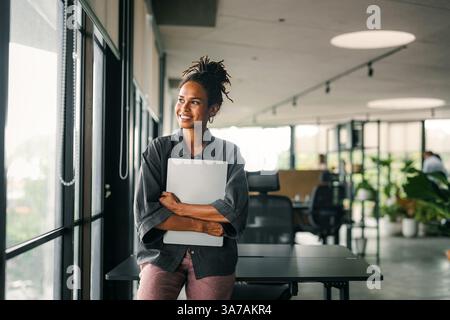 Software engineer using laptop computer with global network connection, Technology, innovation Stock Photo
