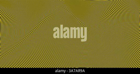 Abstract circular striped background. Pattern with optical illusion. 3D geometrical vector illustration. Stock Vector