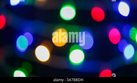 Abstract Multi-Colored Lights Blurred Bokeh Background Stock Photo