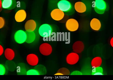 Abstract Multi-Colored Lights Blurred Bokeh Background Stock Photo