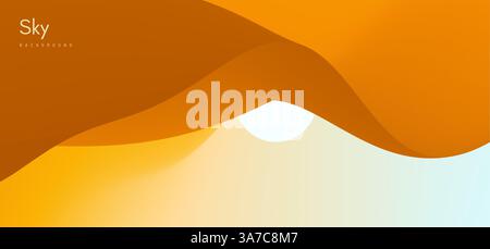 Landscape with mountains and sun. Sunset. Mountainous terrain. Abstract background. Vector illustration. Stock Vector