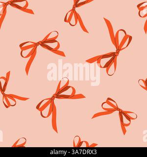 Seamless pattern with multicolored bow knots. Stock Vector