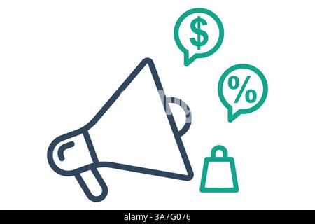 Promotion icon. line icon style. icon related to digital marketing. business elements vector illustration Stock Vector