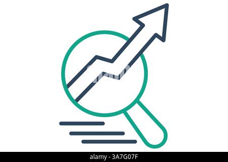 SEO icon. line icon style. icon related to digital marketing. business elements vector illustration Stock Vector