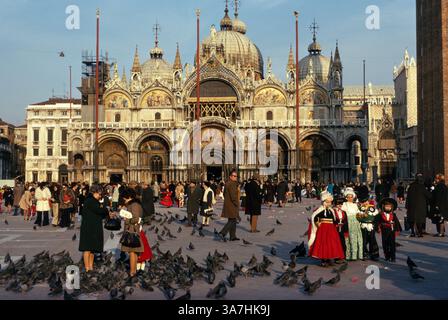 Italy. Venice. St. Mark's Square & Cathedral. Stock Photo