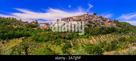 Traditional medieval beautiful villages of Italy - scenic borgo Casperia, Rieti province, lazio region Stock Photo