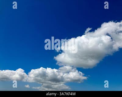 Skyscape. Blue sky with Cumulus clouds. Stock Photo