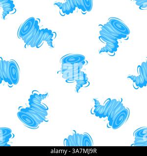 Swirling blue tornado pattern creating a dynamic and powerful weather background Stock Vector