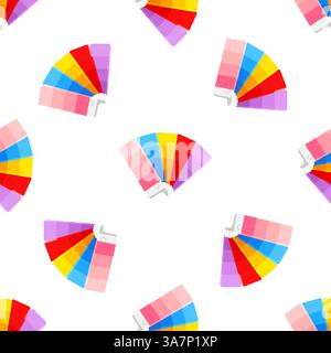 Seamless pattern of colorful pantone color palettes forming a beautiful design for graphic designers Stock Vector