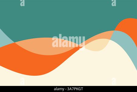 Fluid abstract line colorful gradient wave shape vector. abstract geometric background Stock Vector