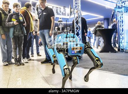 European Robotics Forum (ERF) in Stuttgart. Networking event for researchers, scientists and companies. This year's focus is on synergies between robo Stock Photo