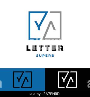 initial letter ya icon logo design template Stock Vector
