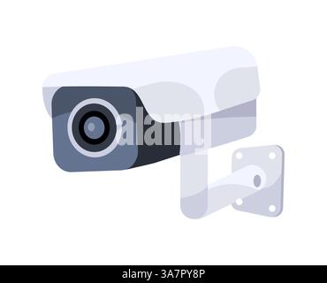 Modern security camera providing surveillance and protection Stock Vector