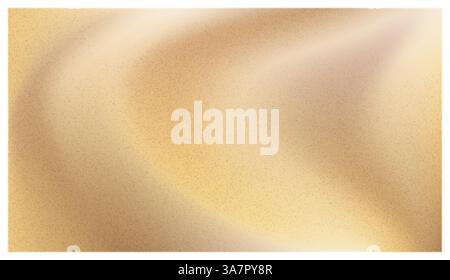 Abstract gradient background with soft golden curves and textured effect Stock Vector