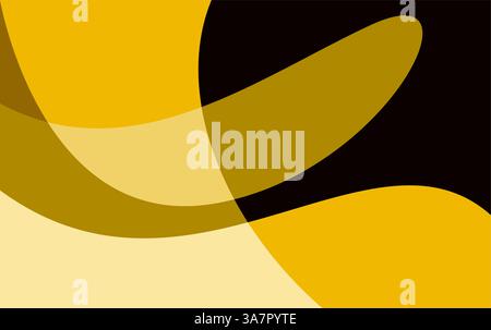 Abstract Geometric fluid wave background with yellow Color vector Stock Vector
