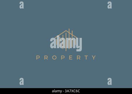 Property Logo Building Company Building Construction Home Developer Real Estate Investment Stock Vector
