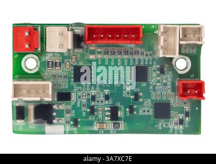 Electronic Control Board with Multiple Connectors Stock Photo
