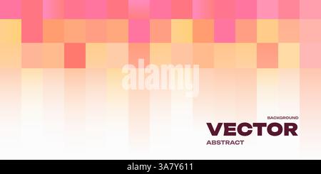 Pixelated Gradient Background with Warm Tones. Stock Vector