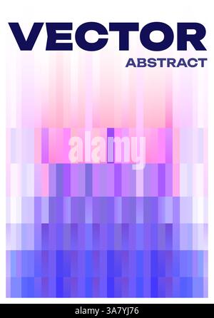 Digital Gradient Background with Colorful Blocks Stock Vector