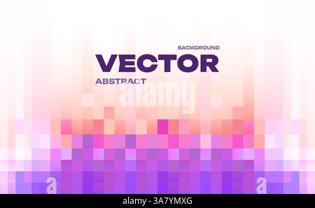 Abstract Warm Gradient Pixelated Background Stock Vector