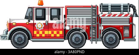 Detailed vector of a fire truck Stock Vector