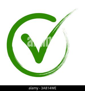 Green check mark ok approve vote Stock Vector