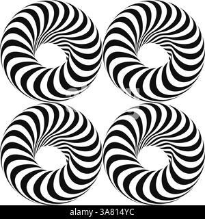 Abstract design element. Optical art. Vector illustration. Stock Vector