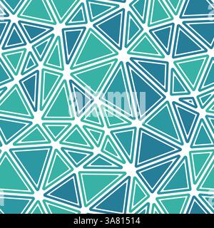 Minimalistic triangles background. Rounded solid shapes in frames. Large triangles size. Multiple colors style. Repeatable pattern. Stock Vector