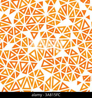 Minimalistic triangles background. Small triangles size. Monotone style. Geometric shapes outlined. Repeatable pattern. Amber Blaze. Stock Vector