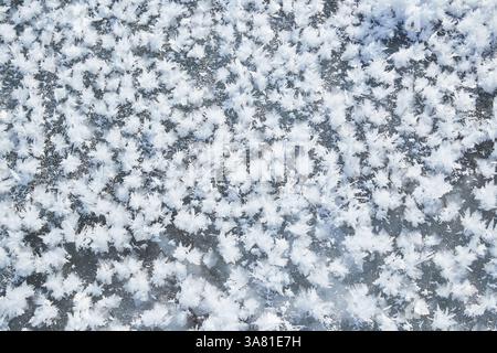 Frozen Rock with Ice Crystals Stock Photo