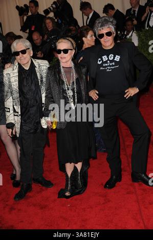 May 6, 2013 - New York, NY, USA - Chris Stein, Debbie Harry and Clem Burke attending the PUNK: Chaos to Couture Costume Institute Benefit Gala at The Metropolitan Museum of Art in New York City on May 6, 2013  in New York City  (Credit Image: © Kristin Callahan/Ace Pictures/ZUMAPRESS.com) Stock Photo