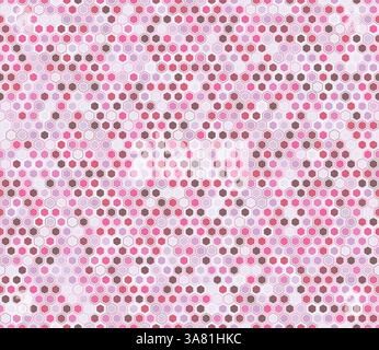 Abstract mosaic hexagon shapes background. Rounded hexagons mosaic pattern with inner solid cells. Regular hexagon shapes. Stock Vector