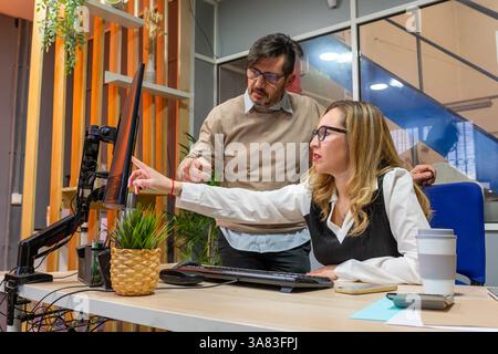 Business people working together in office Stock Photo