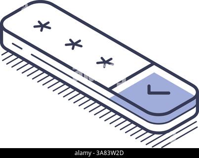 Modern isometric line icon representing a rating interface element with an outline style Stock Vector