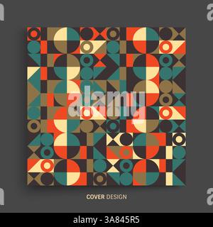 Cover design template for advertising. Abstract colorful geometric design. Pattern can be used as a template for brochure, annual report, magazine, po Stock Vector