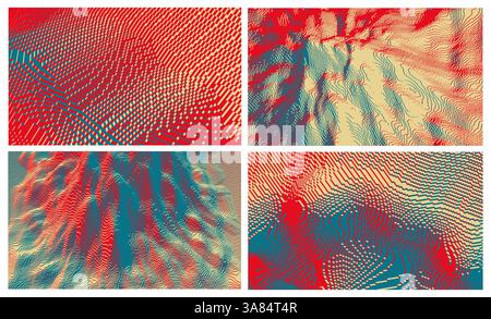 3D background formed from futuristic blocks. Texture. Macrostructural design for flyer, poster, cover or brochure. Voxel art. 3D vector illustration. Stock Vector