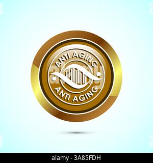 Anti aging icon design illustration. Icon for logo, mobile app, website, sign, symbol. Button design Stock Vector