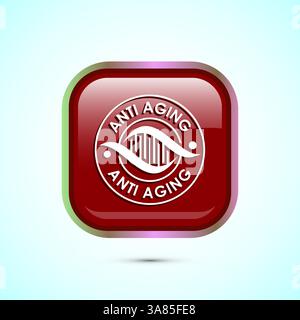 Anti aging icon design illustration. Icon for logo, mobile app, website, sign, symbol. Button design Stock Vector
