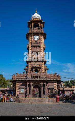 Old clock tower, Jodhpur, Rajasthan, India Stock Photo
