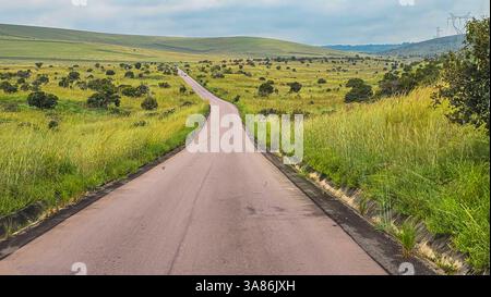 Road leading to the north of Republic of Congo Stock Photo