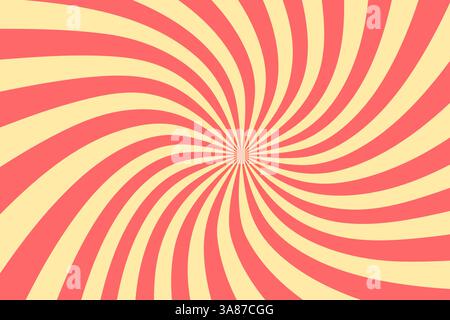 Sunburst Twist Spring Color pattern Background red and yellow color. vector illustration Stock Vector