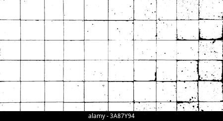 White and Black Grunge Overlay with Geometric Brush Strokes and Seamless Texture. Stock Vector
