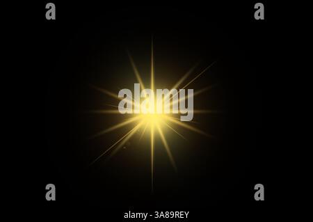 Effect Blue Light Glowing light bursts with sparkles. Glow light effect set, lens flare, explosion, glitter, line, sun flash, spark and star. Abstract Stock Photo
