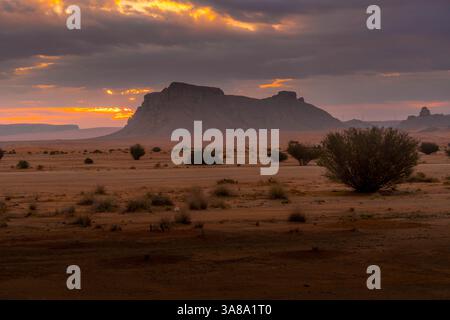 Desert landscape at sunset, Riyadh, Saudi Arabia Stock Photo - Alamy