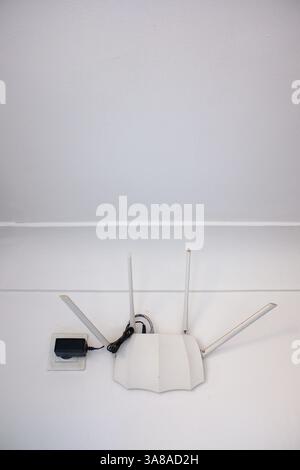 A wifi rounter to provide wifi signal across a public space Stock Photo