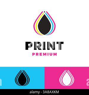 digital print icon vector logo template illustration design Stock Vector