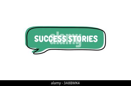 Success Stories. Badge, icon, logo vector design illustration on white background Stock Vector