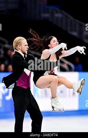 Zoe LARSON & Andrii KAPRAN (UKR), during Ice Dance Rhythm Dance, at the