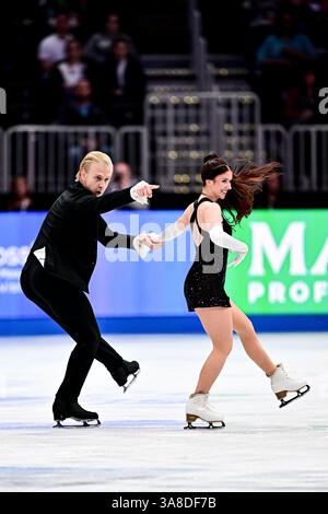 Zoe LARSON & Andrii KAPRAN (UKR), during Ice Dance Rhythm Dance, at the