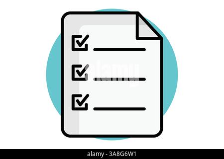 Survey icon. colored outline icon style. icon related to digital marketing. business elements vector illustration Stock Vector